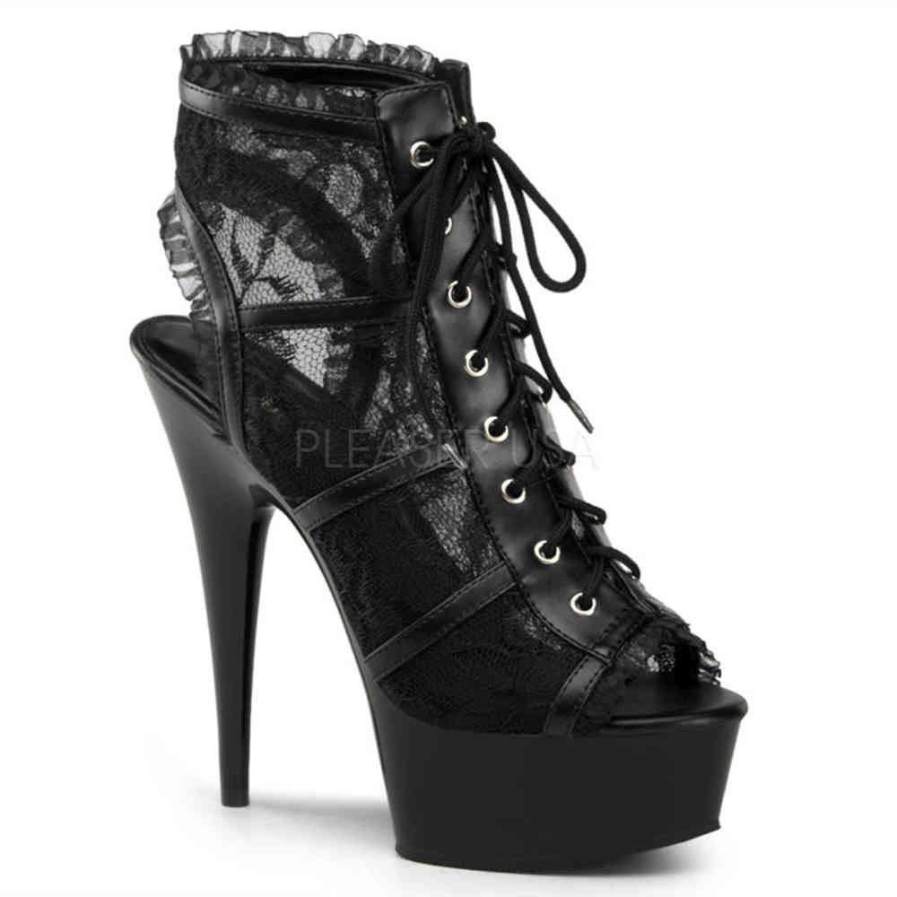 Pleaser - DELIGHT-696LC Platform heels - Black